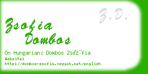 zsofia dombos business card